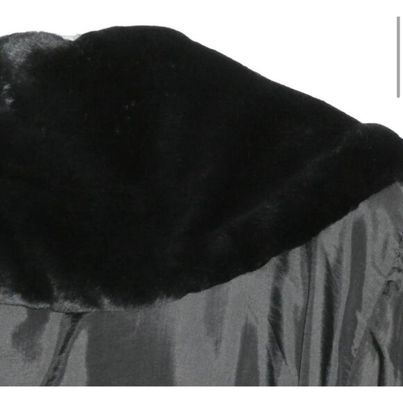 Triple Fat Goose Duck Black Down Puffer Stadium Coat Faux Fur Collar Size Small - Picture 3 of 13